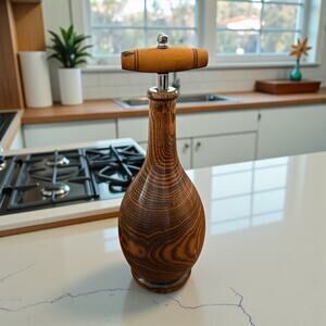 Vintage MCM Wooden Marlux France Pepper Grinder Mill 9" Rare